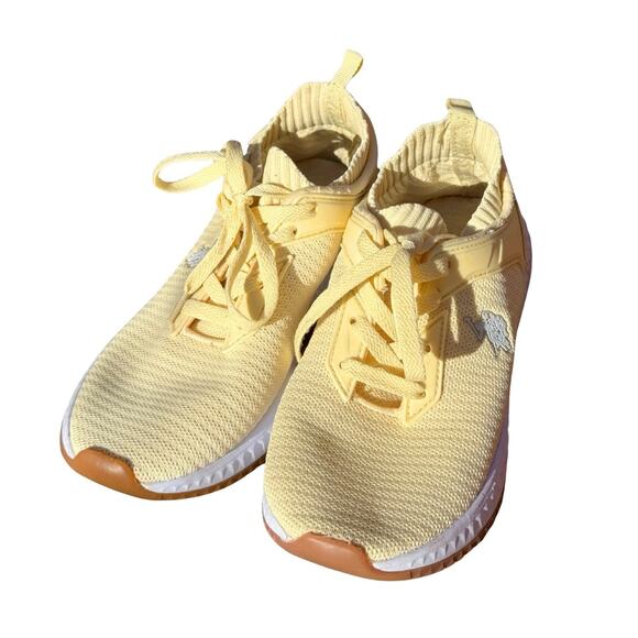 Women's U.S. Polo Assn Butter Yellow Lightweight Knit Sneakers Shoes - Size: 8.5 - Picture 3 of 7